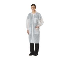 SPP Lab Coat with Elastic Wrists and Traditional Collar, White, Size 3XL NONSW150XXXL