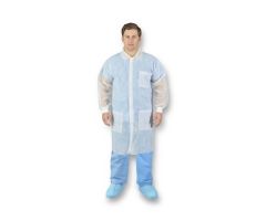 Spunbond Lab Coat with Sleeves and Cuff, White, Size M