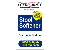 Docusate Sodium Stool Softener, 100 mg, 1, 000 Softgels