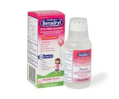 Children's Benadryl Allergy Relief Oral Suspension, Bubble Gum, 12.5 mg, 4 oz. Bottle( 3 Bottles)