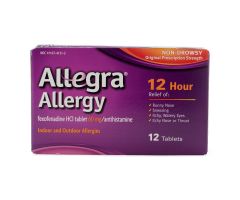 Allegra Allergy 60 mg 12 Hour Tablet, 12/Box