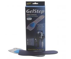 Pedifix GelStep Thin Dress Insole with Cover, Wide, Soft Metatarsal Pad, Size M