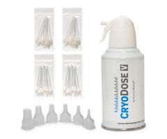 CryoDose V Reusable Treatment Kit with 236 mL Canister, 6 Cones, 20 Arrow Buds and 20 Round Buds