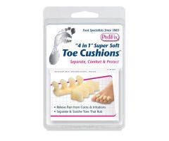 4-in-1 Super Soft Toe Cushions, One Size, Pair