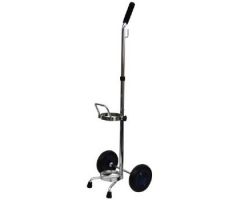 MRI Oxygen Cart, Stainless Steel on Wheels for D to E size