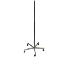Equipment Stand Only, Stainless Steel Base with Non-Locking Casters, 1-1/4" dia. Pole 48" High