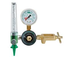 MRI Compatible Oxygen Regulator, E Cylinder, CGA 870 with 0-15 LPM Aluminum Flowmeter(To replace OX-1022)