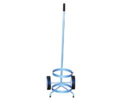 MRI Aluminum Oxygen Cart, Aluminum on Wheels, For 8" Diameter Cylinders(M Cylinders)
