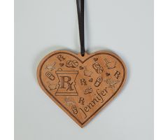 Pharmacist Etched Wood Ornament, Personalized