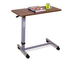 Essential Medical P2600 Adjustable Overbed Table w/ Woodgrain Top
