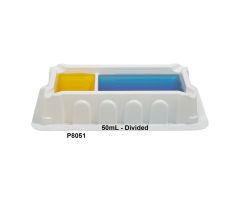 Reservoir, divided, 50mL sterile, 5/sterile bag, 200/cs