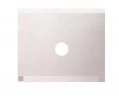 Clear Plastic Drape, 24" x 26" (60.9 x 66.0 cm) with 4" (10.2 cm) Circle Fenestration and Adhesive Along One Edge