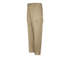 Men's 100% Cotton Cargo Pants, Khaki, 32" x 37" Unhemmed