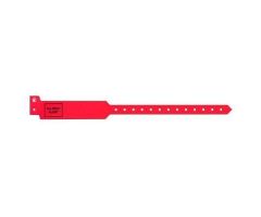 Sentry Alert ID Band with "Allergy Alert" Preprinted, 1" x 11-1/2", Adult, Red
