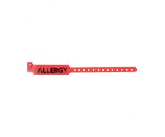 Sentry Alert ID Band with "Allergy" Preprinted, Adult, Red