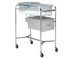 Stainless Steel Bassinet with One Drawer