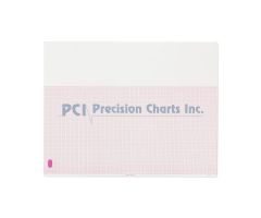 Z-Fold Fetal Chart Paper with Red Grid, 216 mm x 183'