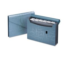 Expanding Poly File with 13 Pockets, Poly, 1/6 Tab, Letter, Blue