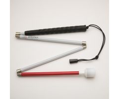 Ambutech Graphite Folding Cane Hookstyle Rolling Marshmallow Tip