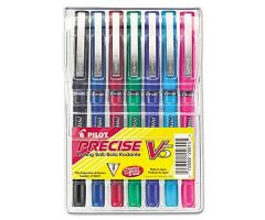 0.5 mm Extra Fine Point Precise V5 Rollerball Pens, Assorted Ink Colors