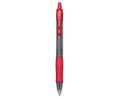 G2 Premium Retractable Gel Pen, Smoke Barrel, 1 mm, Red