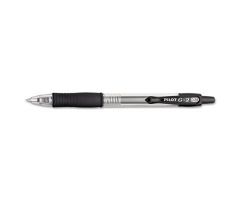 G2 Premium Retractable Gel Pen, Clear / Black Barrel, 0.38 mm, Black