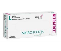 Micro-Touch NitraFree Powder-Free Nitrile Exam Gloves, Pink, Size L