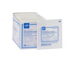 Sterile Nonwoven Gauze Sponge, 4-Ply, 2" x 2", 2/pk