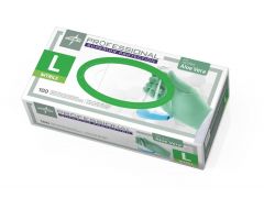 Professional Powder-Free Textured Nitrile Exam Gloves with Aloe, Size L PRO31763