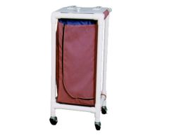 MRI PVC Hamper, Single w/Mesh or Vinyl bag, 14.46 cap, (33 Gallon Capacity w/Plastic Bag), 3 " SS Casters, 23."L x 18.25"W x 38.5"H