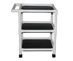 MRI PVC 3 Shelf Extra-Wide Utility/Linen Cart (24"x25")
