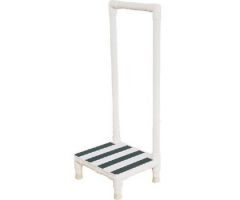 MRI Step Stool, PVC, With Rail and Rubber Floor Tips (16" W x 12" D x 6 1/2" H) 41 High w/ Handrail