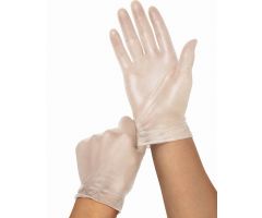 Powder-Free Clear Vinyl Exam Gloves, Size XL