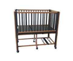 Crib Bed, Wood Tone, Pediatric