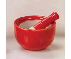 Colorful Mortar and Pestle, Red


