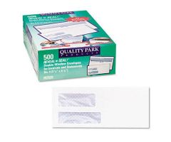 Reveal N Seal Double Window Invoice Envelope, White, Self Adhesive