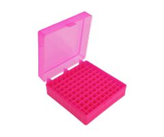Storage Box, hinged lid, 100 x 1.5mL, Red, 5/pk