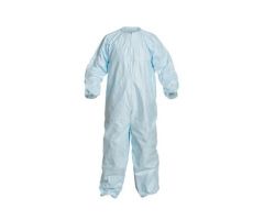 Tyvek Micro-Clean 2-1-2 Zipper Front Coverall with Elastic Wrist and Ankle, Storm Flap, Blue, Size S, Packaged Individually