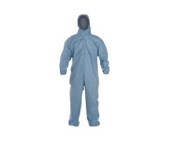 ProShield 6 SFR Zipper Front Coverall with Hood, Elastic Wrist and Ankle, Storm Flap, Blue, Size 6XL, Bulk Packed
