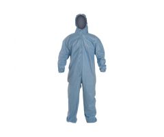 ProShield 6 SFR Zipper Front Coverall with Hood, Elastic Wrist and Ankle, Storm Flap, Blue, Size 7XL, Bulk Packed
