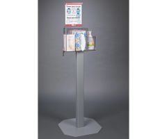 Theft Deterrent/Locking Respiratory Hygiene Station G, 3STL Stand, RHS 3STL Kit, Decal Sign, Padlock