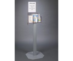 Theft Deterrent/Locking Respiratory Hygiene Station G, 3STL Stand, RHS 3STL Kit, Padlock, Sign Sleeve