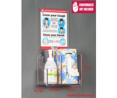 Respiratory Hygiene Station H, AC Stand, RHS AC Stand Kit, DCL Sign
