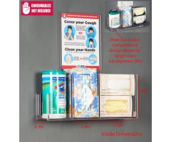 Respiratory Hygiene Station U-Tub Wipe, Mask, Tissue, AC Stand, RHS AC Stand Kit, DCL Sign