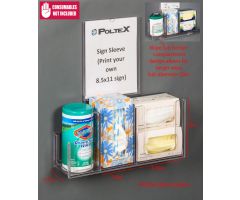 Respiratory Hygiene Station U-Tub Wipe, Mask, Tissue, AC Stand, RHS AC Stand Kit, SLV Sign