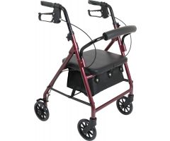 ProBasics Junior Rollator with 6-inch Wheels, Burgundy, 250 lb Weight Capacity