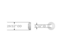 Plastic Bearing, 5/16" ID x 29/32" OD, for Front Wheel on 18" to 24" STD Stainless Steel Chairs