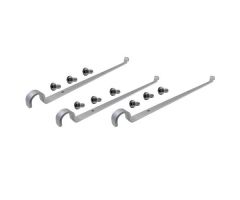 Aluminum Seat Straps, for 24" Solid Seat on Heavy Duty Stainless Steel Wheelchair, Set of 3 Straps, with Attaching Hardware