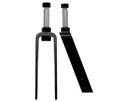 8" Front Fork w/nut for MRI Chairs (new style) for 24" Non-Ferro Aluminum W/C's