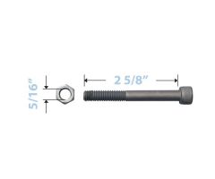 Axle and Nut for Front Caster on the 20"